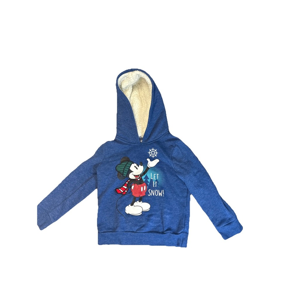 Disney‎ Jumping Beans Soft Mickey Mouse Fleece Sweatshirt Let It Snow Holiday 5T